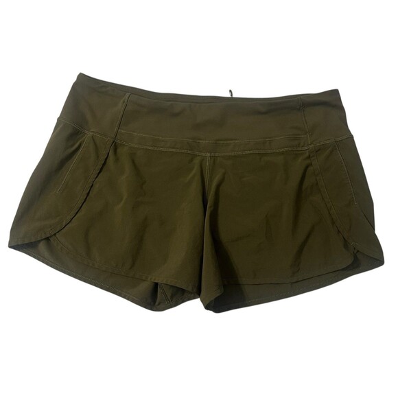 Lululemon Women's Size 10 Run Times Shorts Lined 4" Military Green - Picture 1 of 6